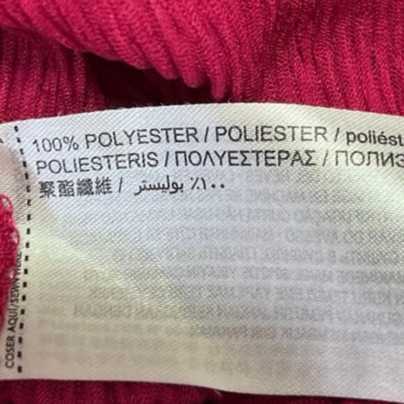 MNG Women's Pink Ruffle High Neck Puff Long Sleeve Pullover Blouse Top Size M - Picture 5 of 5